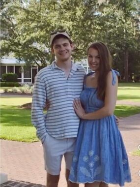 Women’s Innika Choo Chambray Embroidered Tie-Shoulder Sundress